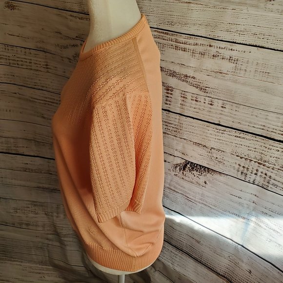 Authentic Vintage Salmon Pink Peach Givenchy Knit Top - Picture 3 of 7